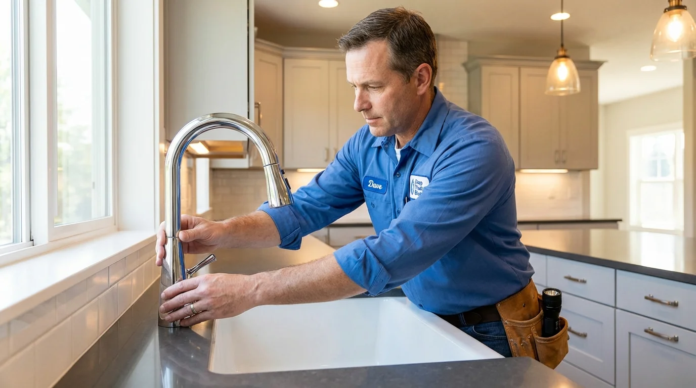 Kitchen faucet installation by Johns Plumbing LLC in Comfort