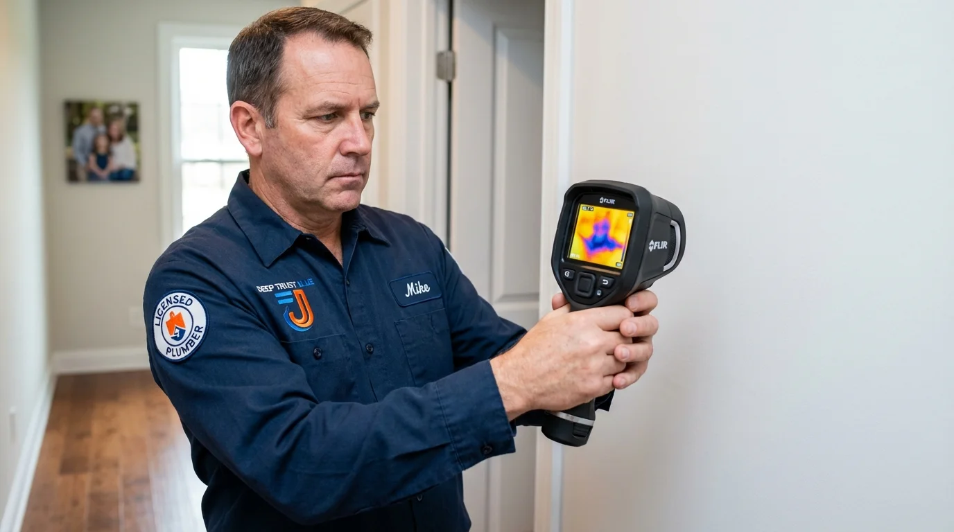 Thermal imaging leak detection by Johns Plumbing LLC in Comfort